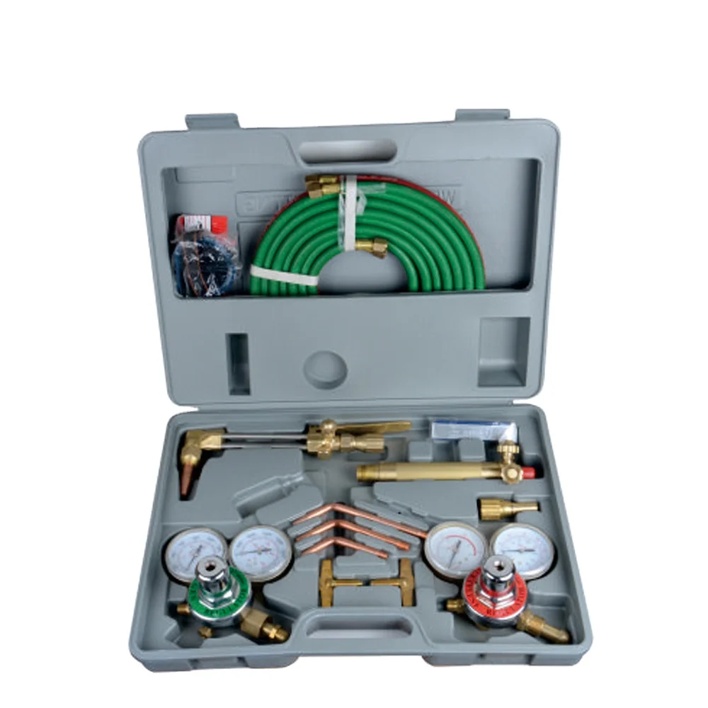 
Gas Welding and Cutting Torch Kit Oxy Acetylene Oxygen Brazing Professional Set Carrying Case 