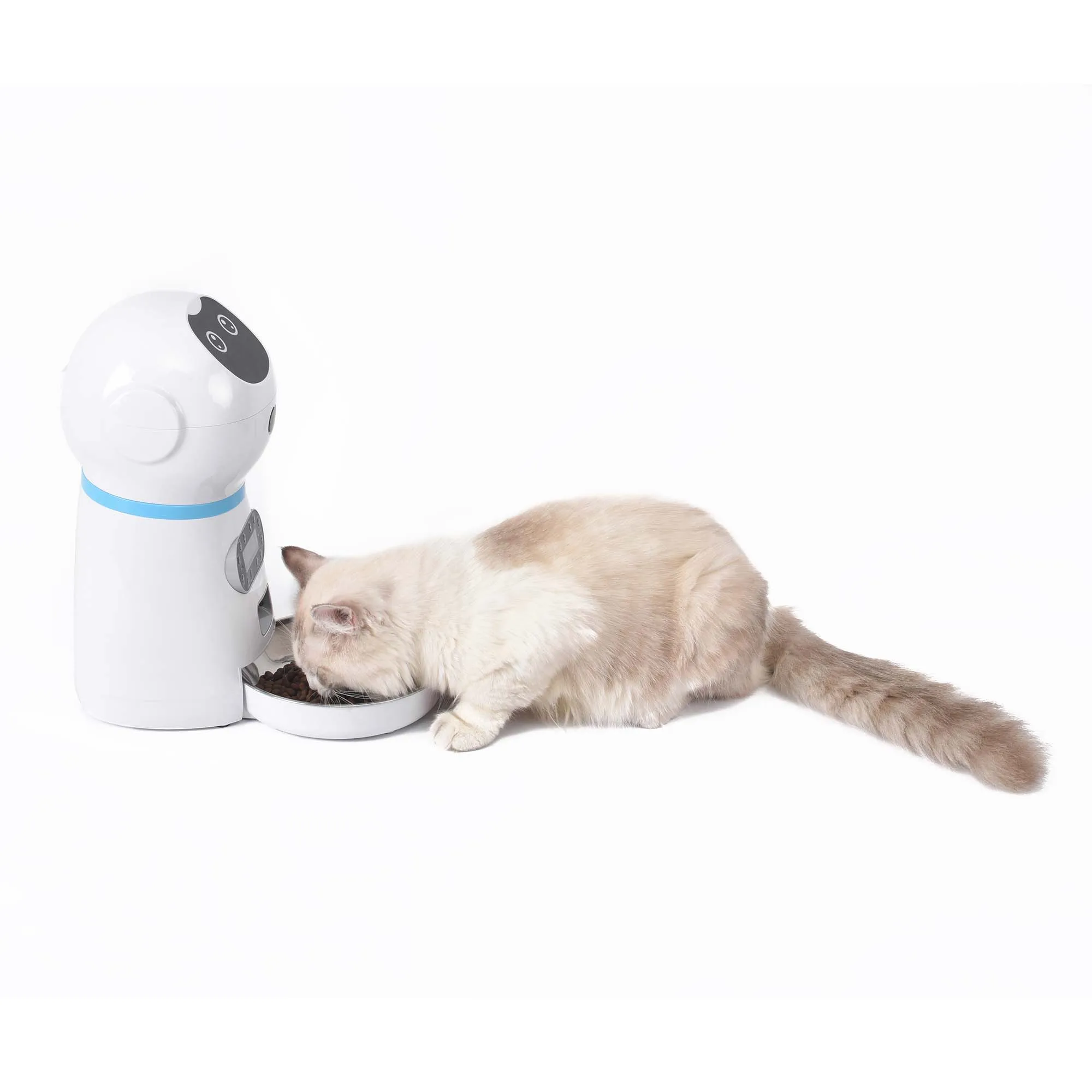 Automatic Cat Feeder Pet Food Dispenser for Cats Dogs, Timed Auto Dog Feeder with Control, Voice Recorder up to 4 Meals