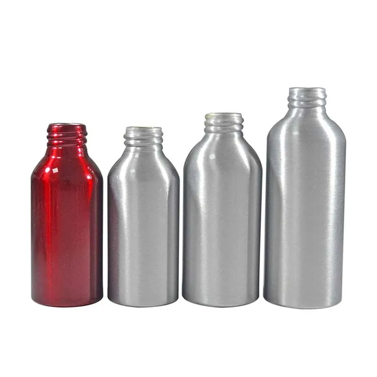factory RUIPACK OEM RTS 60ml 100ml empty and natural silver aluminum dropper cap bottle for liquid manufacturer/wholesale