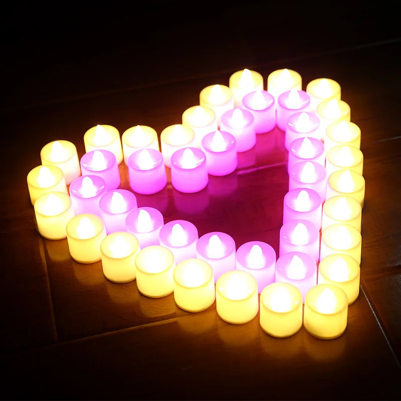 Cheap party supplies colorful naturally flickering realistic birthday led candles lights