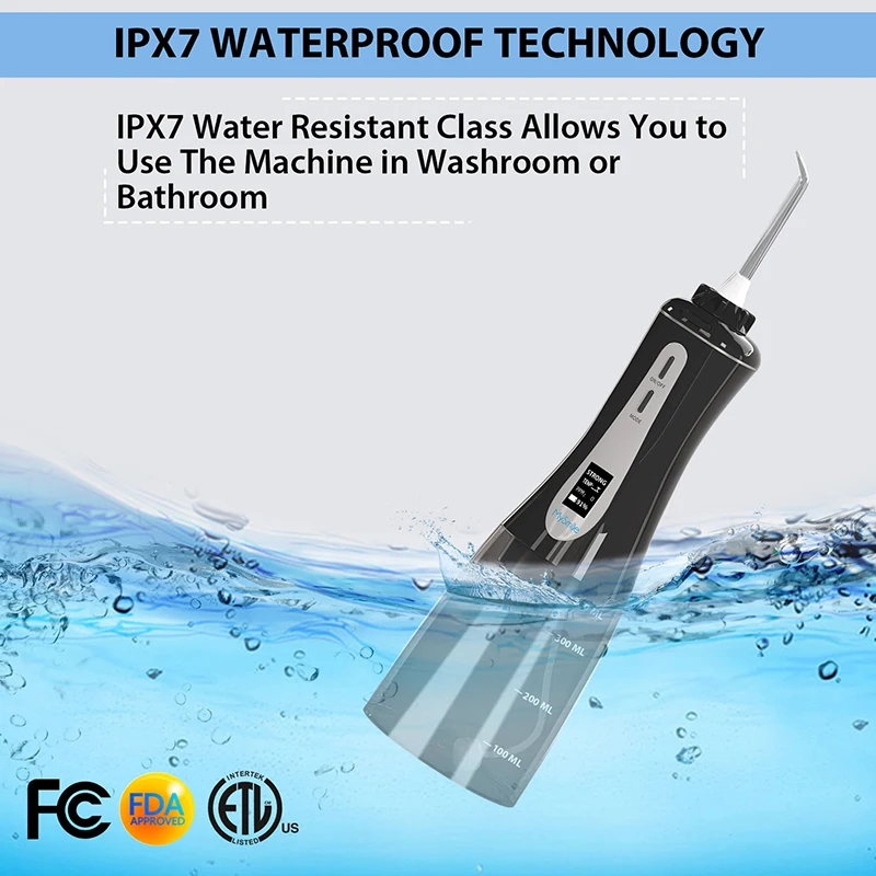 H 2ofloss water toothpick irrigator IPX-7 oral 5 modes