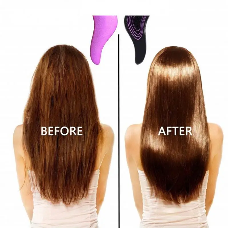 Handle Comb Anti-static Massage Hair Brush Tangle Detangle Shower Massage Hairbrush Comb Salon Hair Styling Tool L0261