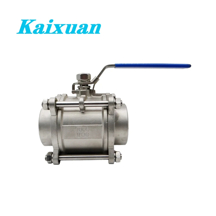 Stainless Steel Three Piece Female Threaded Ball Valve