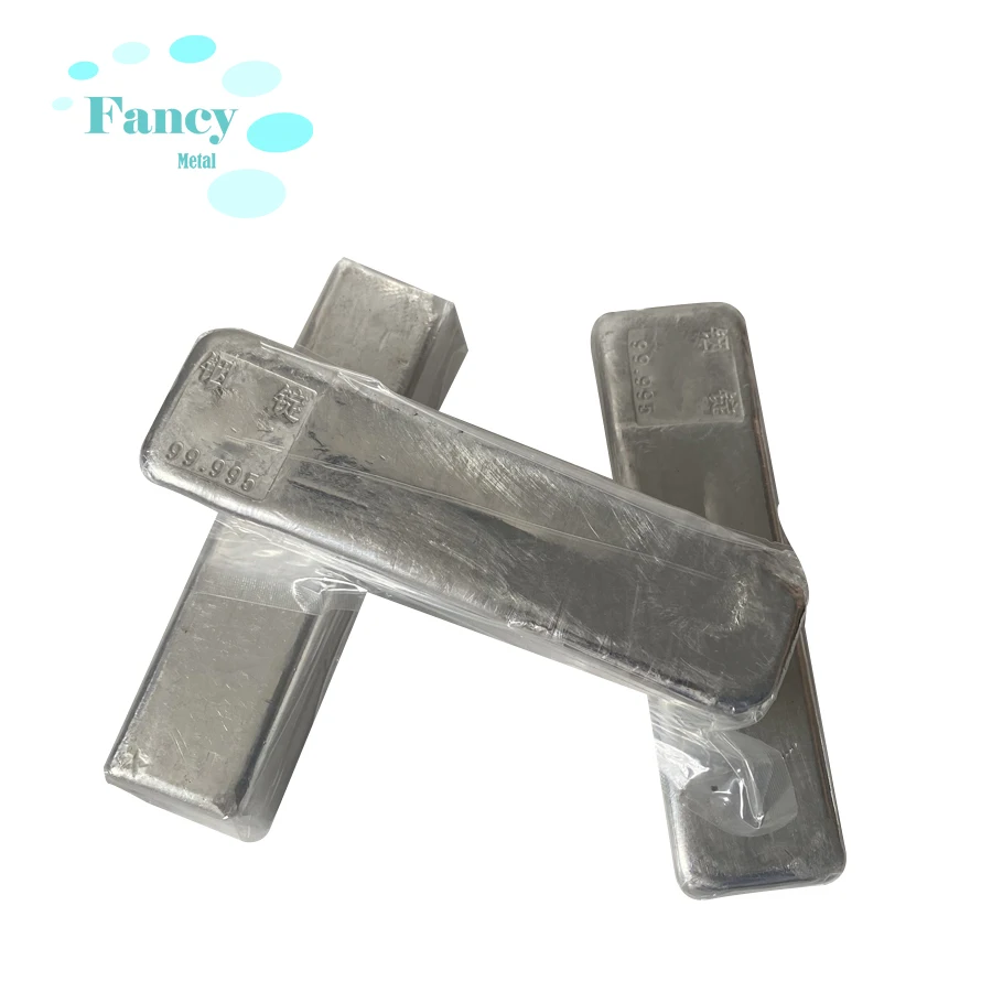 4N5 5N 6N 7N China High Purity 99.995% Indium Ingots Metal Sacrificial Anode Material In Ingots Indium