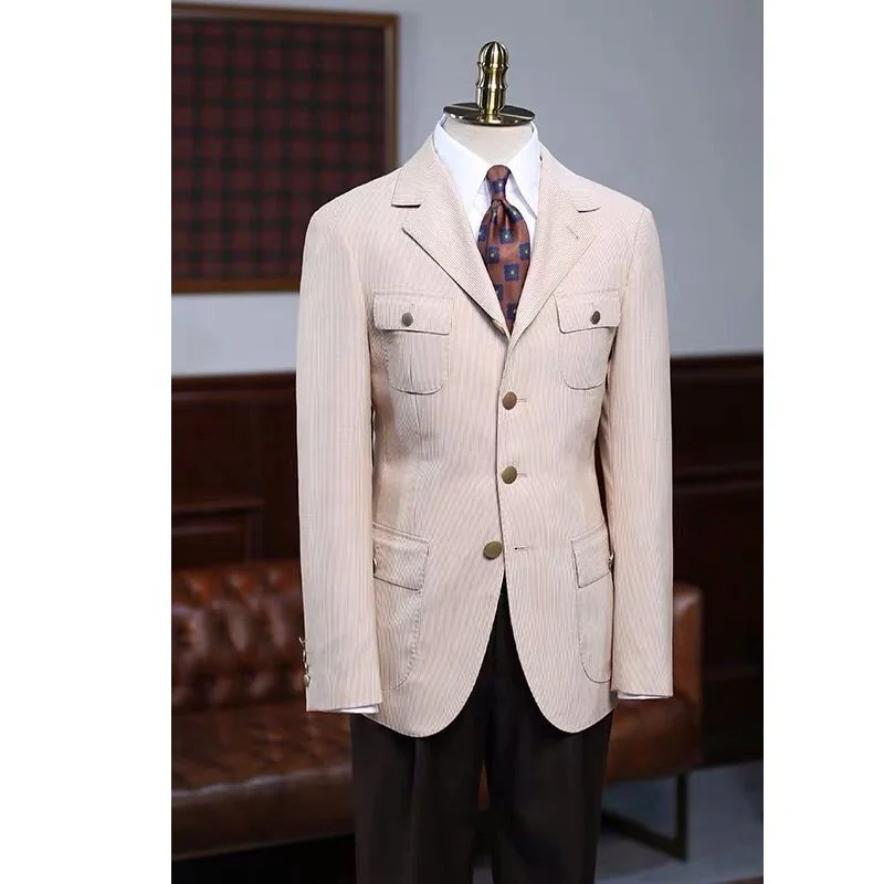 MTM сделанный для того чтобы измерить Подгонянный сделанный вручную изготовленный на заказ тонкий Fit пальто брюки 3 шт Блейзер костюм мужской свадебный мужской костюм