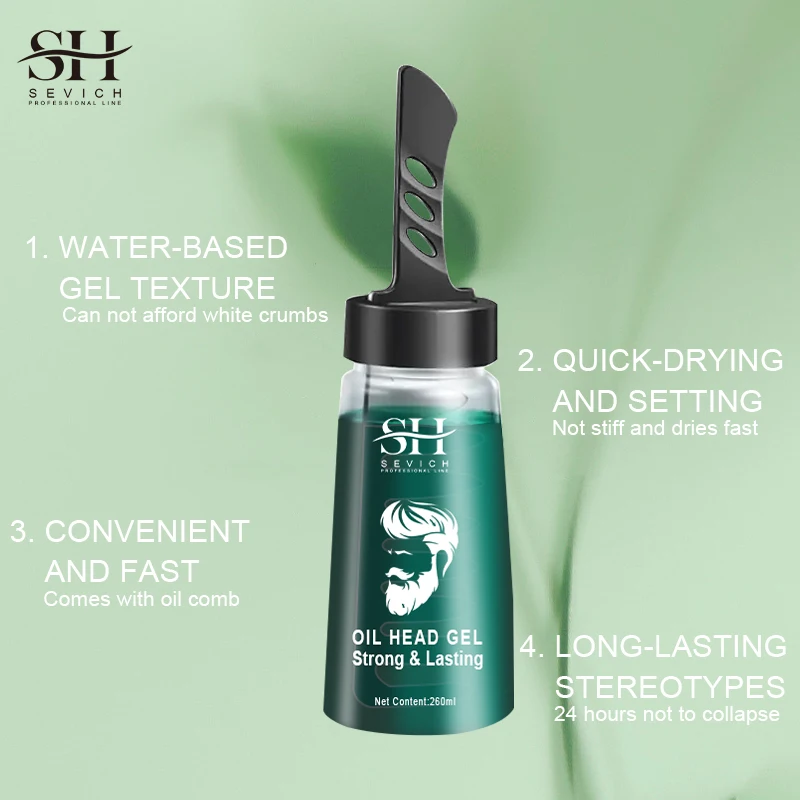 Stylish Men Strong Hold Quick Drying Setting Styling Clay Matte Hair Pomade Hair Gel With Comb