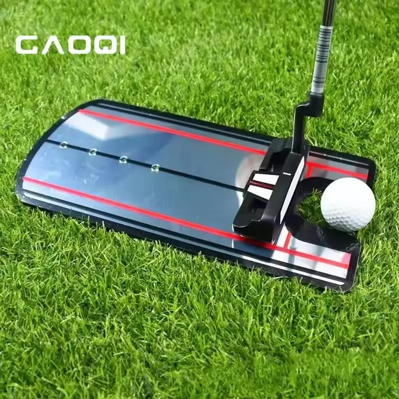Golf Supplies Acrylic Golf L;arge Putting Aids Practice Putting Alignment Training Mirror With Carry Bag