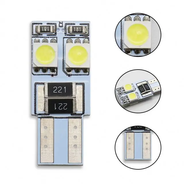 Super Bright Car Accessories 4Smd 5050 Wedge Light Bulb Lamp Canbus T10 W5W Car Interior Led Lights