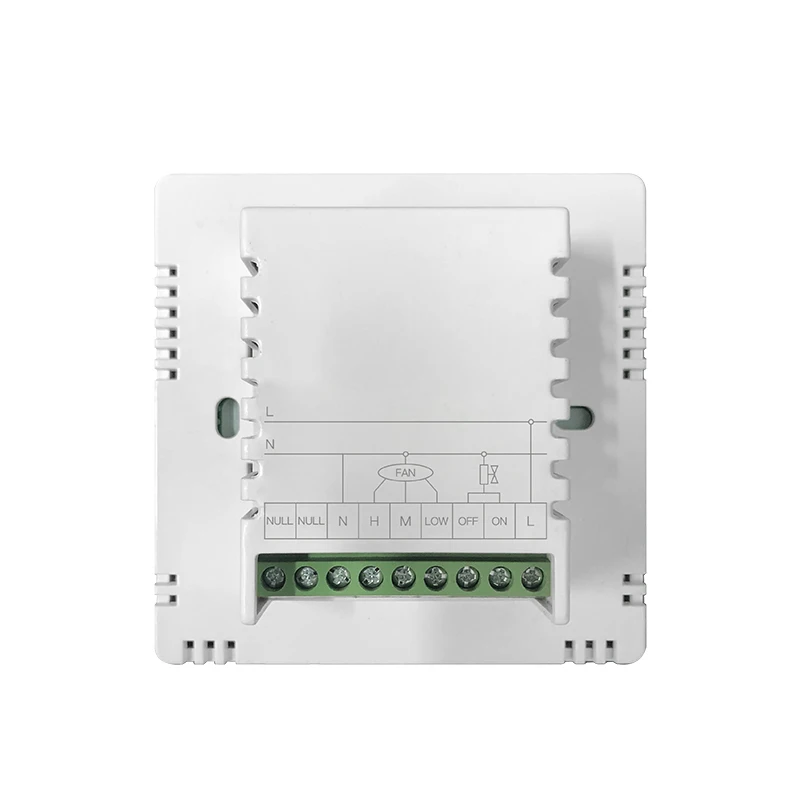 White Air Conditioner Room Thermostat Adjustable Digital Thermostat Fcu Hvac Systems Touch Screen LCD Temperature Regulator