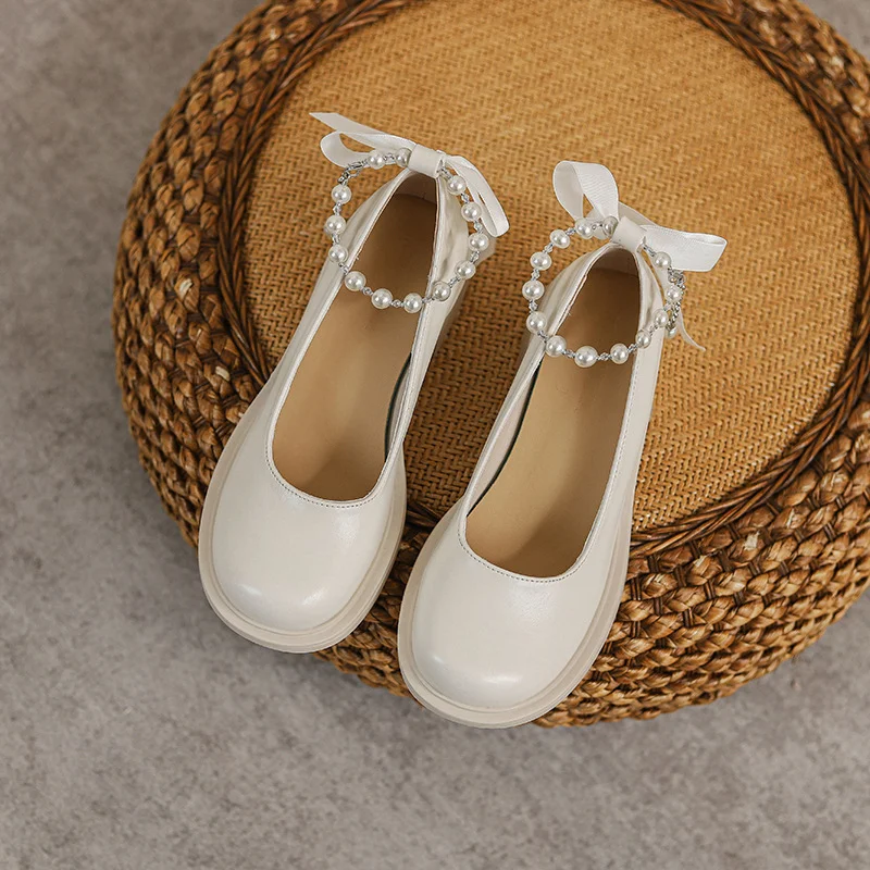 Mary jane shoes woman platforms japanese style vintage soft girls platform college student shoes