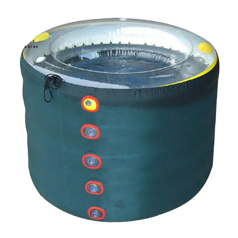 2 rings small inflatable round baby wading water bath pool