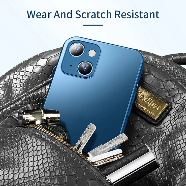 Scratch-Resistant Anti-Fall Back Tempered glass back Frosted phone cover Gradient Liquid Tempered Glass Phone Case For iPhone 14