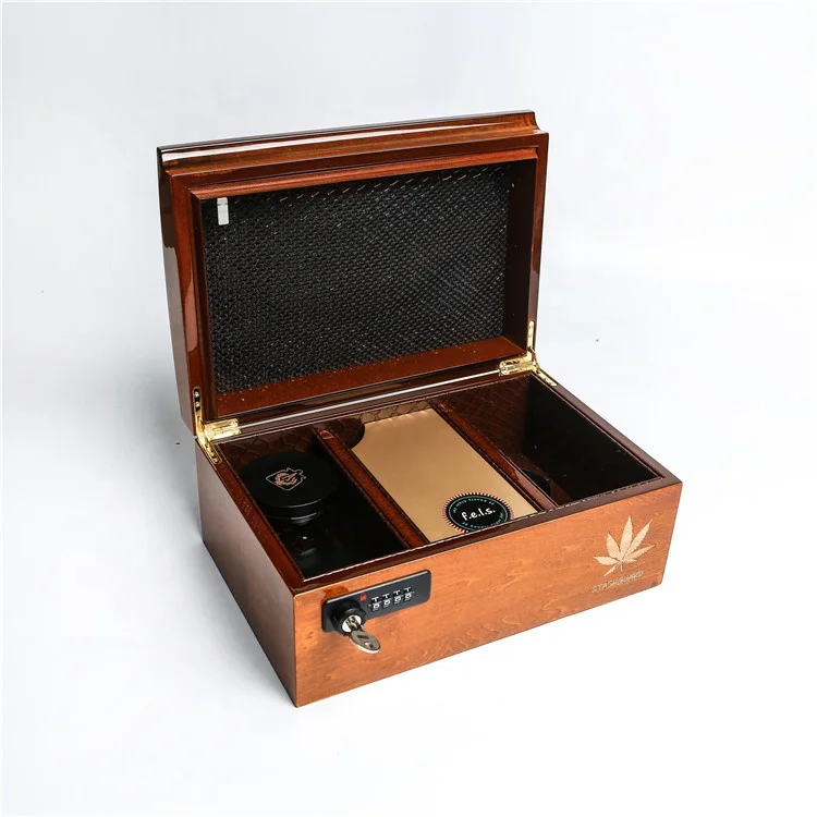 Professional manufacture modern travel lacquer wooden stash box