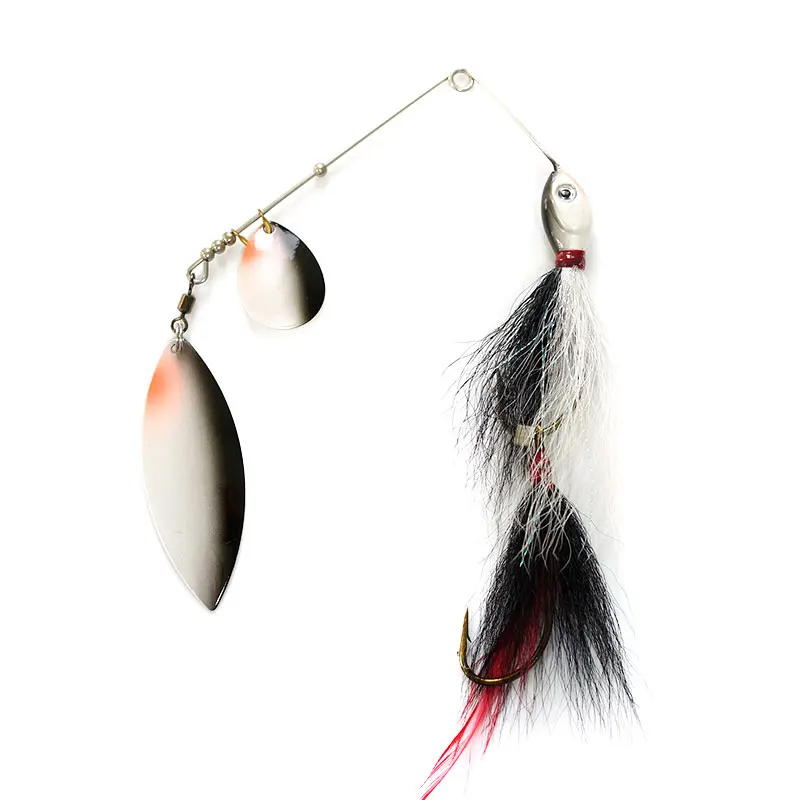 SEASKY 36g spoon northern musky fishing jig head bucktail Lures For Saltwater freshwater deer hair spinnerbait