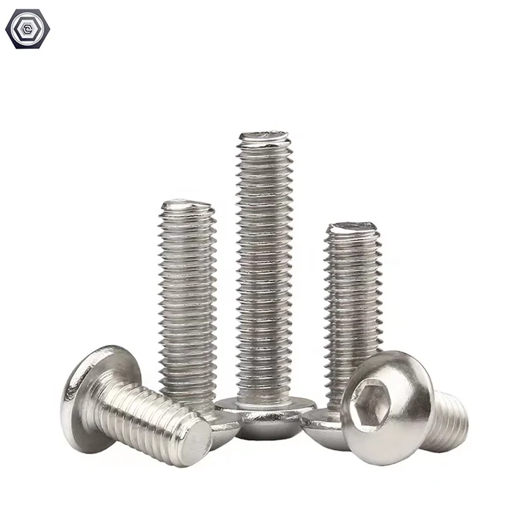 china screw manufacture ISO7380 Hexagon Socket Machine Thread Stainless Steel Screws
