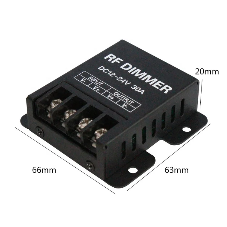 DC12V-24V 30A светодиодный диммер 3 клавиши радиочастотная яркость регулируемая 1-канальная одноцветная Светодиодная лента контроллер