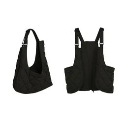 High Quality Vest Down Oem Custom Logo Filled Bubble Bag Quilted Versatile Multifunctional Sleeveless Jacket Down Vest