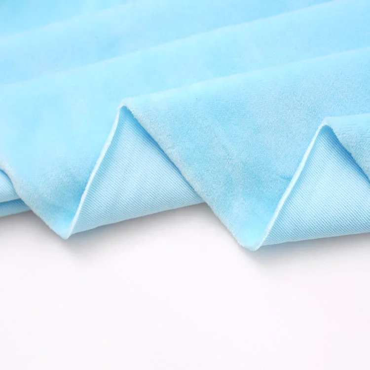 Custom 95% Polyester 5% Spandex Super Soft Fabric Breathable Cloth Velvet Spandex Fabric