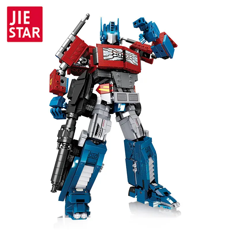 JIESTAR TOYS 2 In 1 Vehicle Truck Car To Mecha Optimus Deformable Robotic Building Block Toy Kids Latest Robot Toy