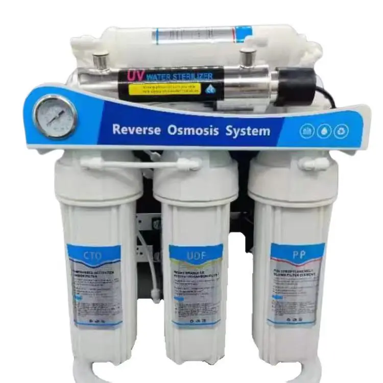 CE100G 7-Stage UV system RO Water Purifier Machine Electric Portable Under-Sink elements RO Filter Pure Water