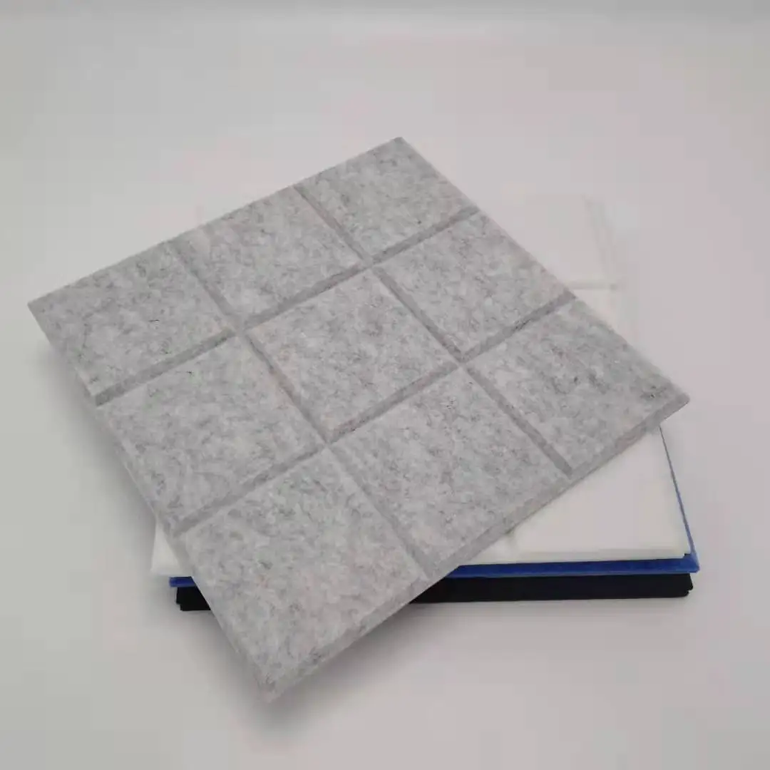 7mm 9mm 12mm PET panel for wall decoration  3D pressed printing polyester felt panel Sound-absorbing panels