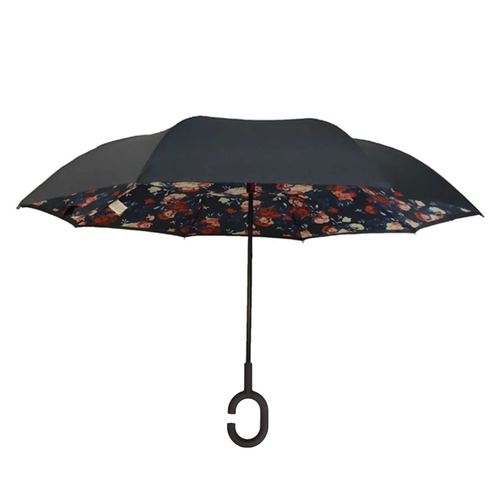 Modern Style Double Layer Reverse Umbrella Hands,Free C HoInverted Umbrella For rain Day/