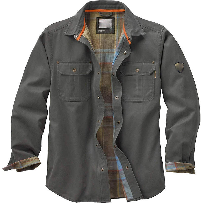 High Quality Men Plaid Shirt Jacket Shadow Plaid Jacket Plaid Flannel Shirt Men