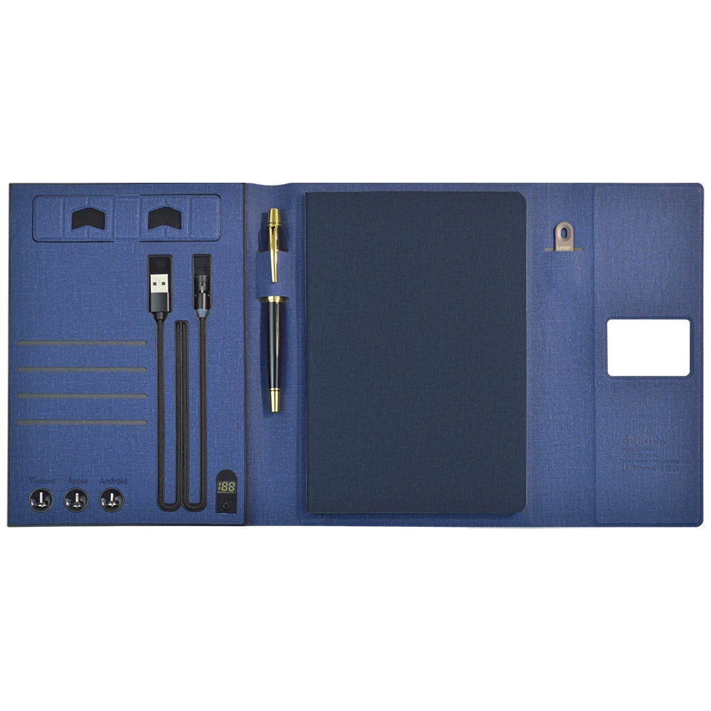 Factory Wireless Charger And Magnetic Converter Quick Charge Cable Notebook Custom A4 A5 A6 With 8000mah Power Bank Notebook