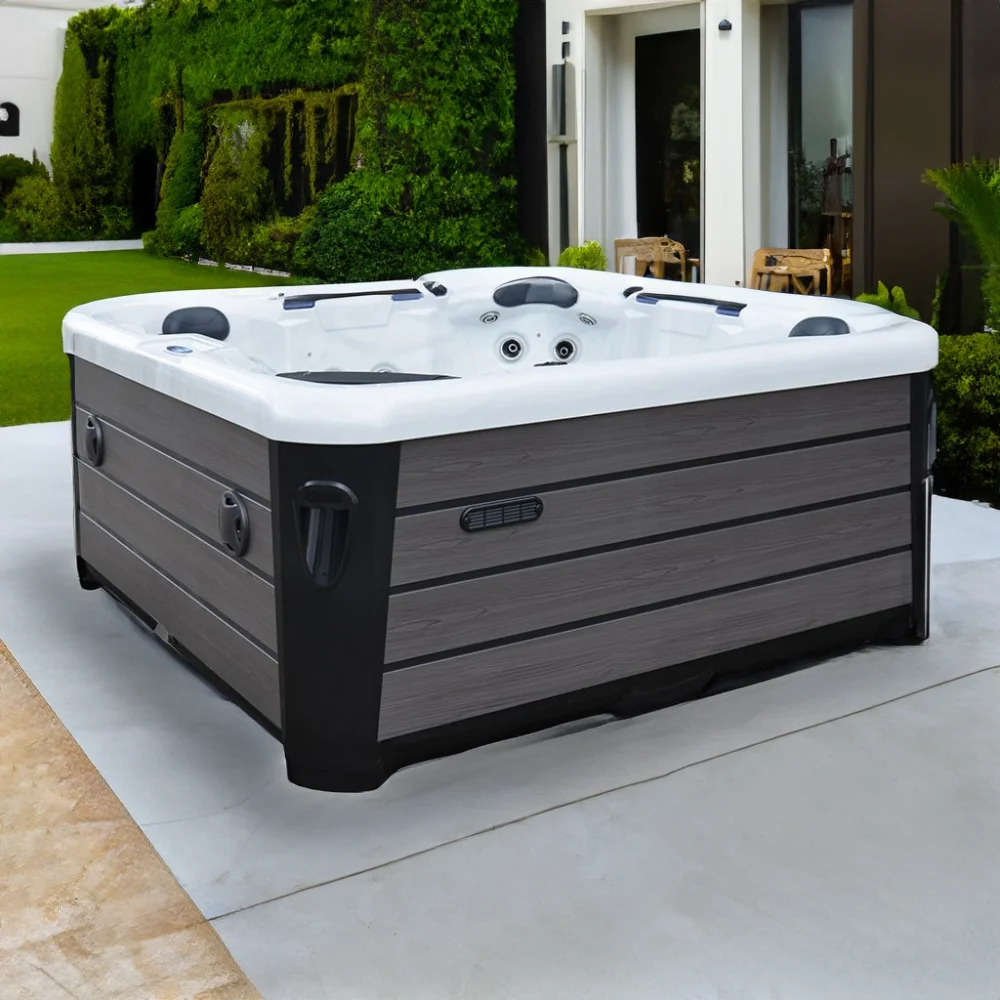 SunRans Hot Sales Relax ECO Out Door Massage Spa Hot Tub Bathtub With 2 Lounge Small Size For Garden