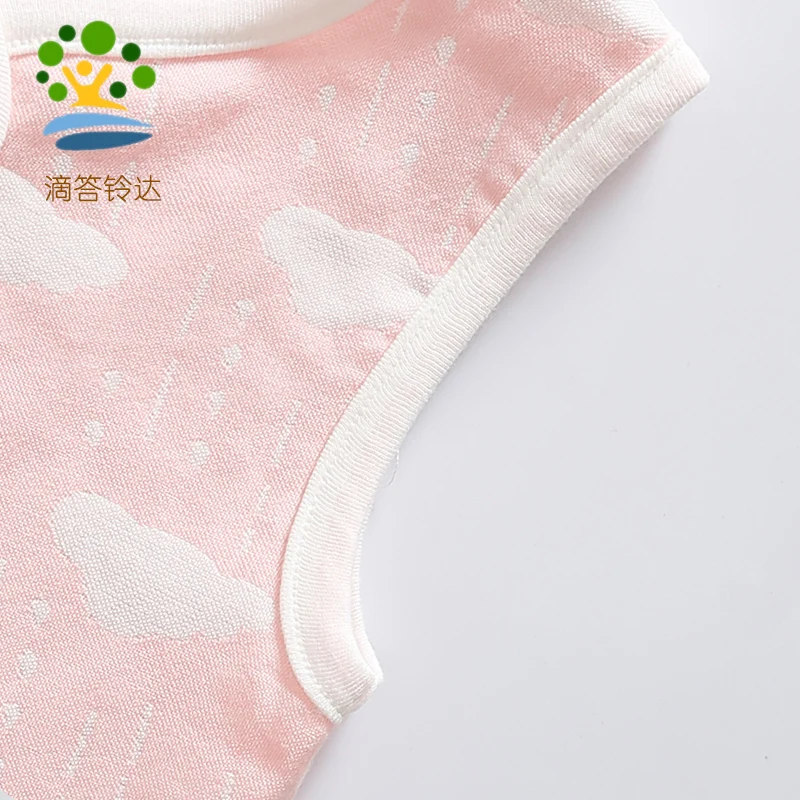 
Reversible Spring Safety Kids waistcoat Organic Cotton Sleevlees Baby 4layers Gauze Vest 