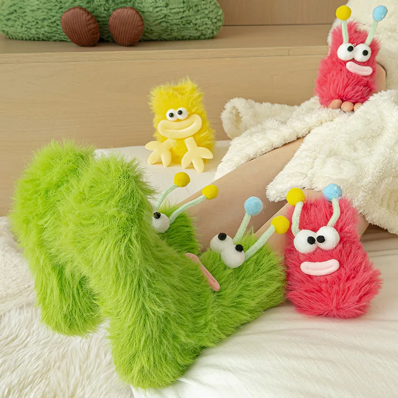 Designer Sleeping Fuzzy Cute Animal Socks Winter Home Warm Plush Couple Sock Novelty Funny Fluffy Soft Slipper Socks for Women