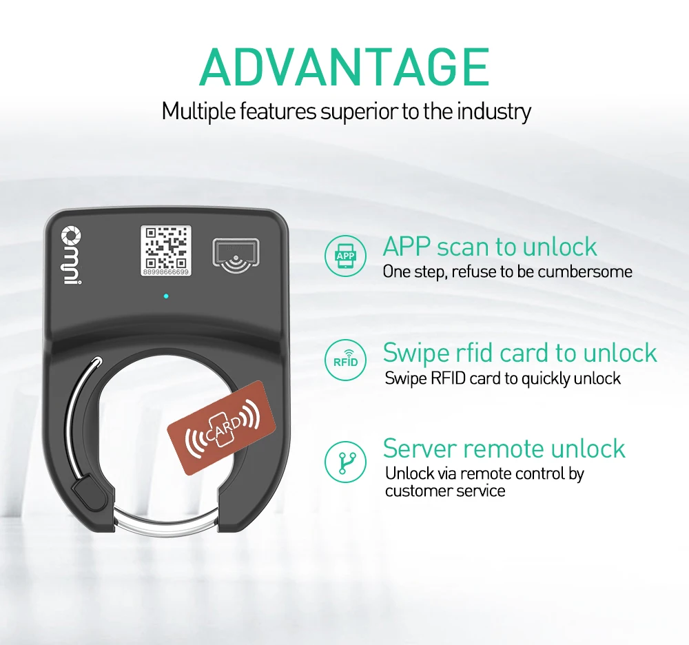 Remote Control Scan Qr Code Unlock OTA Upgrade Bike Lock Blue Tooth Alarm Gps Bike Sharing Bicycle Renting Lock