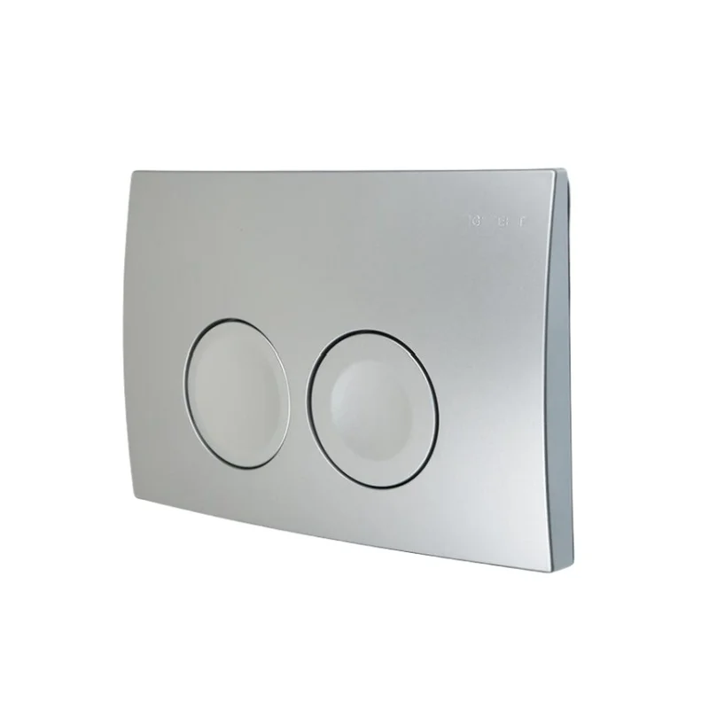 Серебряная круглая кнопка для унитаза