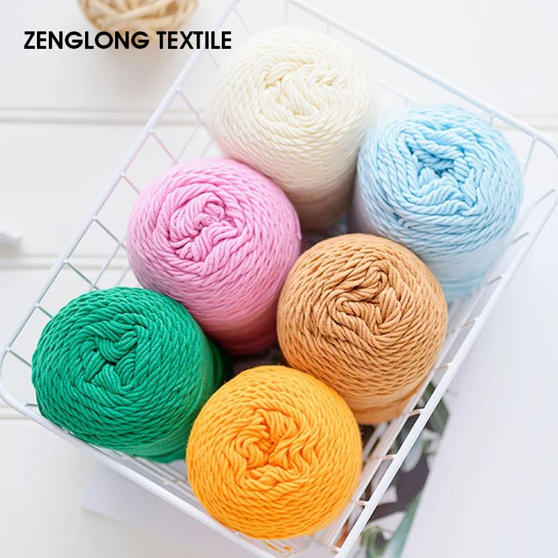 ZENGLONG текстиль oem 100 г 5ply хлопчатобумажная акриловая смешанная пряжа однотонная окрашенная необычная ручная вязка