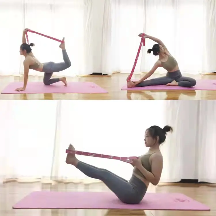 Factory 9 loops Nylon Exercise High Stretch Elastic Yoga Bands Workout Resistance Bands Fitness Yoga Belt Dance bands