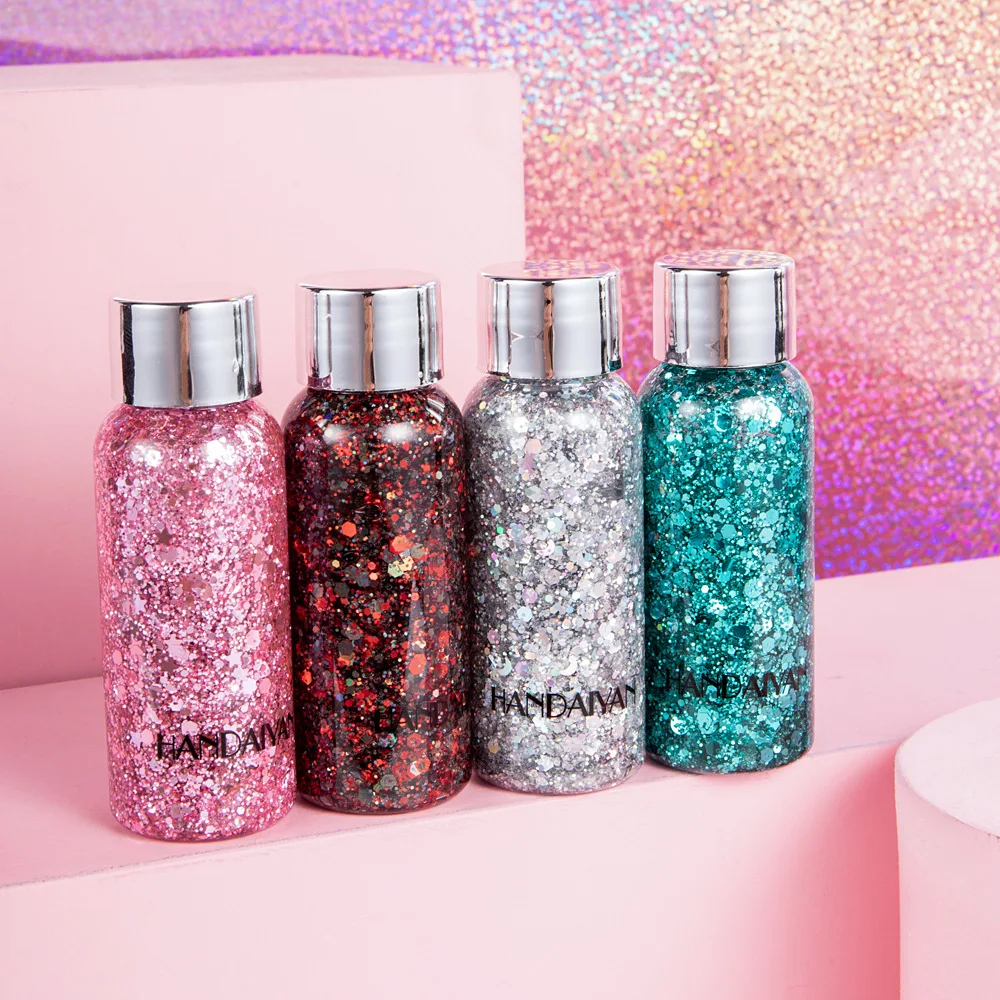 HANDAIYAN Private Label Glitter Eyeshadow Performance Stage Makeup Glitter Gel Body Lotion Face Makeup
