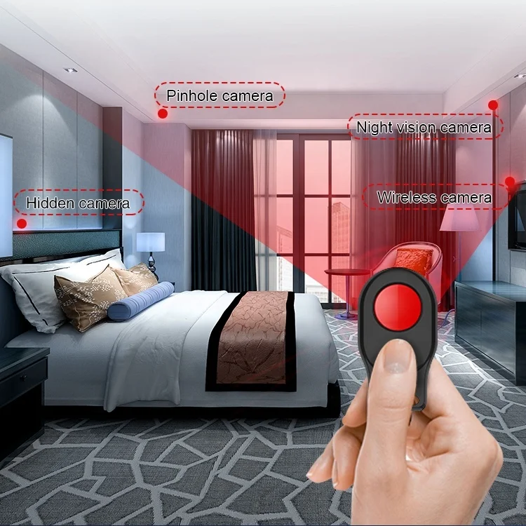 Factory direct Anti-theft Alarm Anti Spy Camera Detector Portable Mini RF Signal Detector Hidden Cameras Scanner