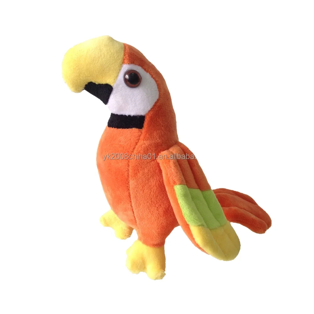 2022 Fashion Personalized Plush Soft Stuffed Bird Toy Colored Plush Parrot Kid Toy