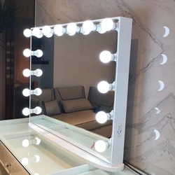 В наличии в сша! DoCareLife роскошное деревянное безрамное светодиодное Blub Hollywood столик для туалетного столика косметическое зеркало для красоты