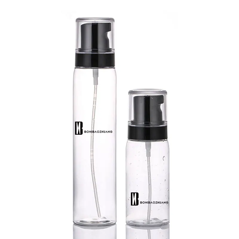 
50ml -250ml PET HDPE Empty Custom Perfume Clear Fine Mist Spray Bottles Refillable Sprayer Bottles for Cosmetic Skin Packaging 