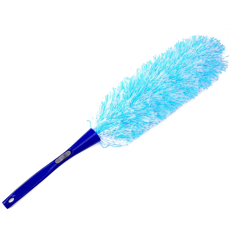 Long Plastic Soft Magic Hand Colored Feather Duster Anti Static Duster For Housework
