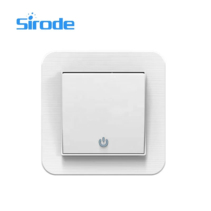 Sirode 9223 Series Europe Standard Modern White 2 Gang 2 Way Electrical Wall Light Switches And Sockets For Home