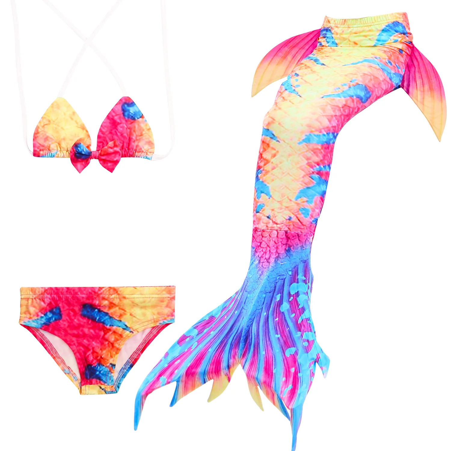 fashion design mermaid swimming costume free delivery kids swimnwear mermaid tail swimming girl