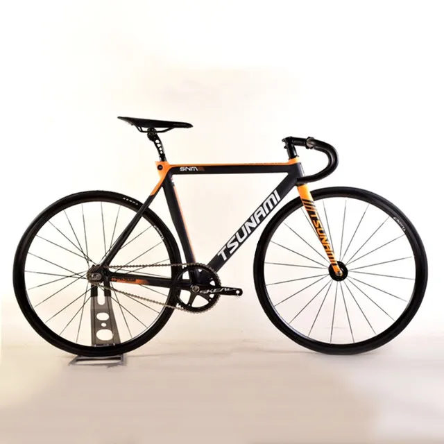 Aluminium Alloy Fixed Gear BIKE 52CM Frame with Fork 700C Flat Spoke Track Bicycle Single Speed Racing Bike