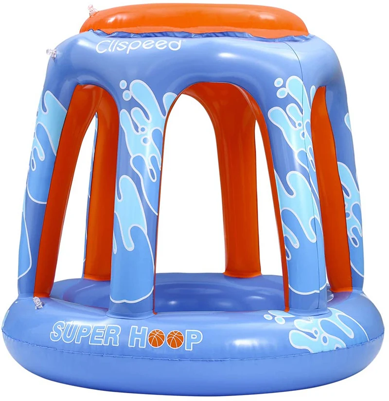 Pool float inflatable basketball hoop