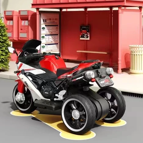 2024 New Model Unisex Kids 3-Wheel Electric Motorcycle Toy Battery Operated Plastic Ride-on 2-7 Years Small Wheel Cheap Price