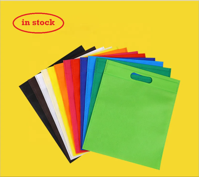 In stock accept custom logo printing eco friendly no MOQ non woven grocery shopping bag