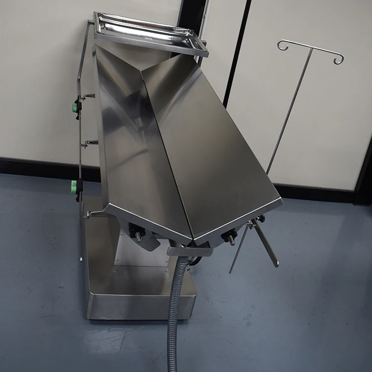 multifunctional V type animal operating table, 304 stainless steel pet operating table MSLDWL15