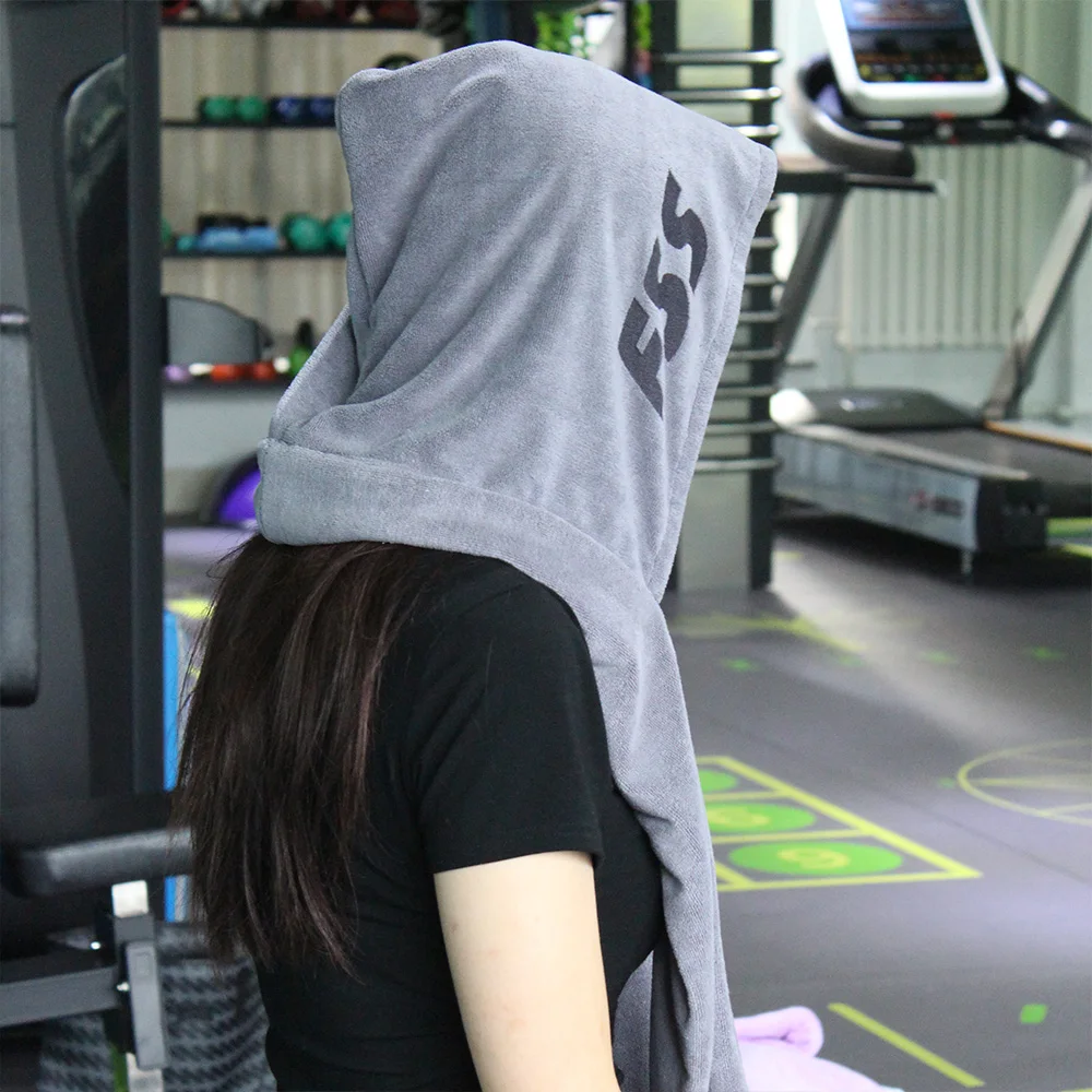 Microfiber Quick Dry Custom Gym Towel with hoodie