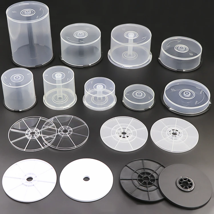 YUZMEI Plastic Slim Single Disc PP Poly Cases CD DVD Disc Clam Shell Case Jewel Case CD Digi Trays CD/DVD Sleeves Hub Center